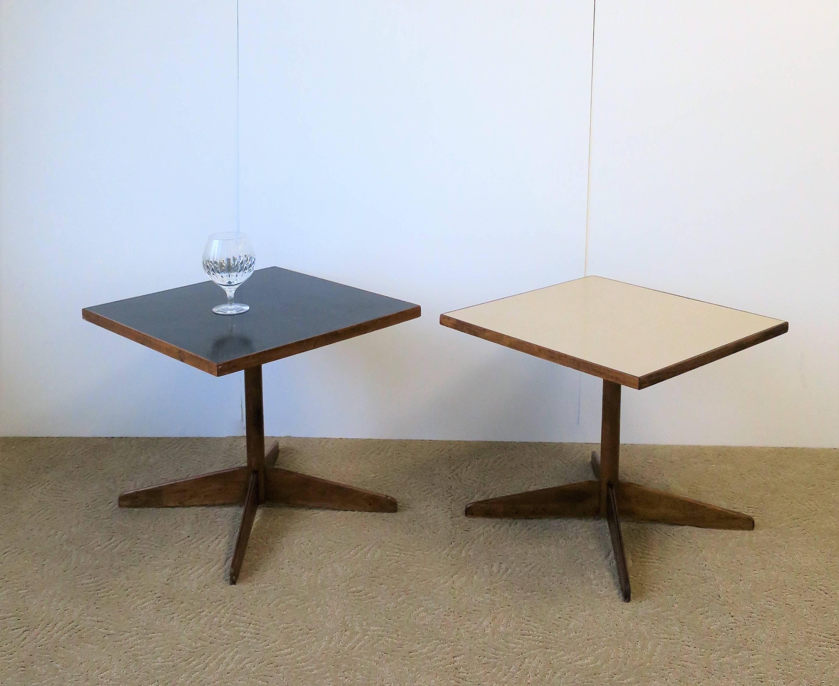 Midcentury Modern Wood Side or End Tables, Pair 3