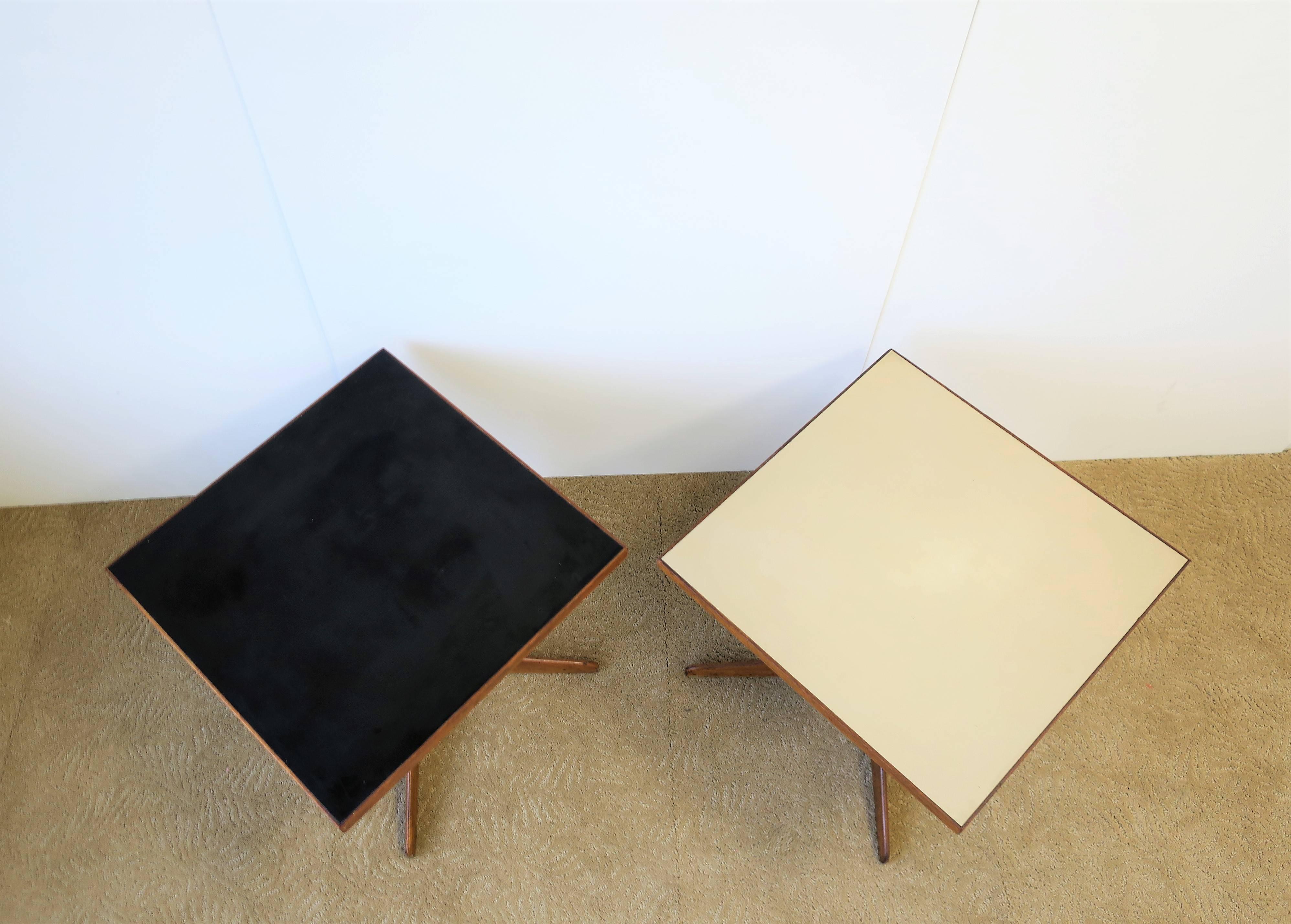Midcentury Modern Wood Side or End Tables, Pair 4
