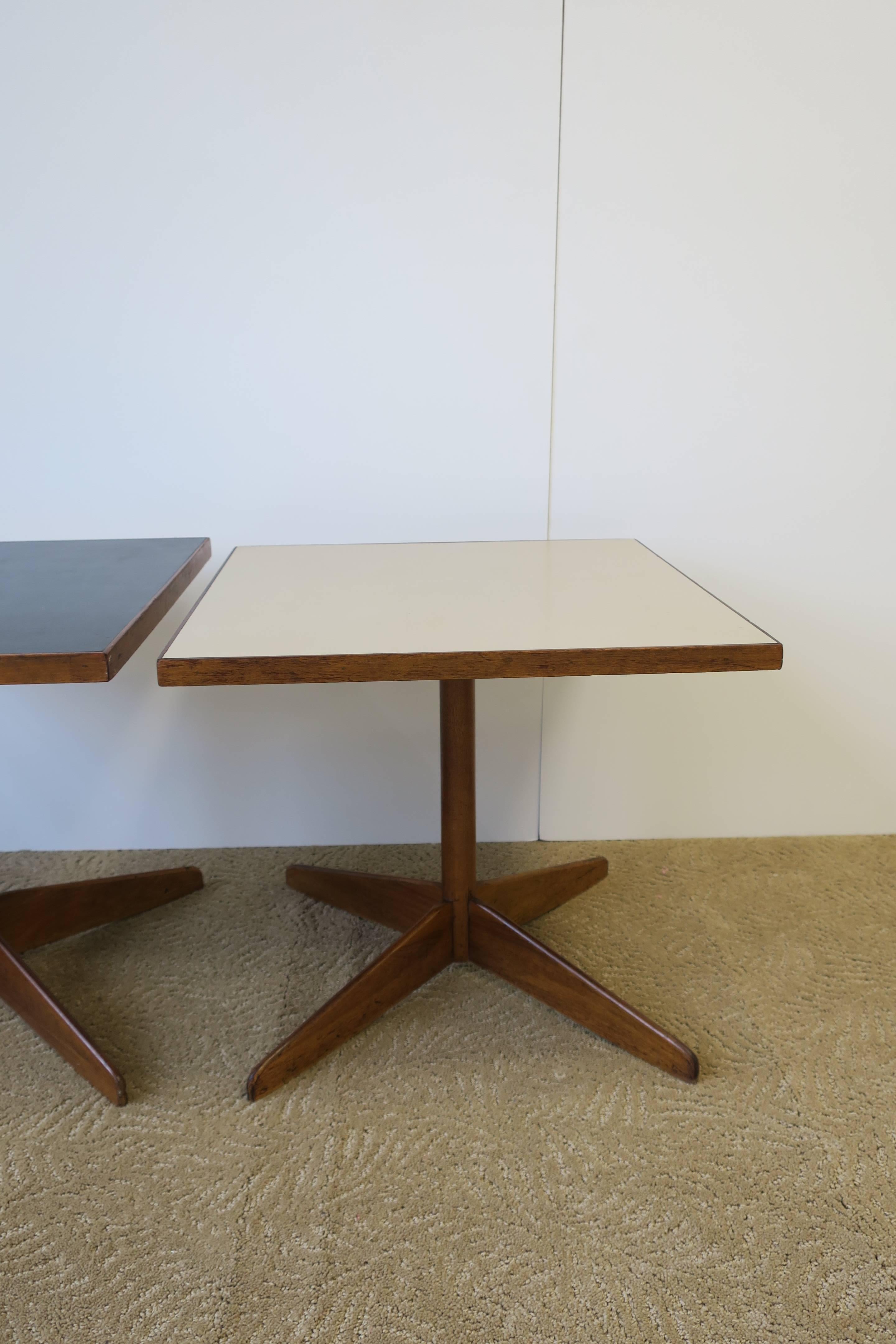 Midcentury Modern Wood Side or End Tables, Pair 6