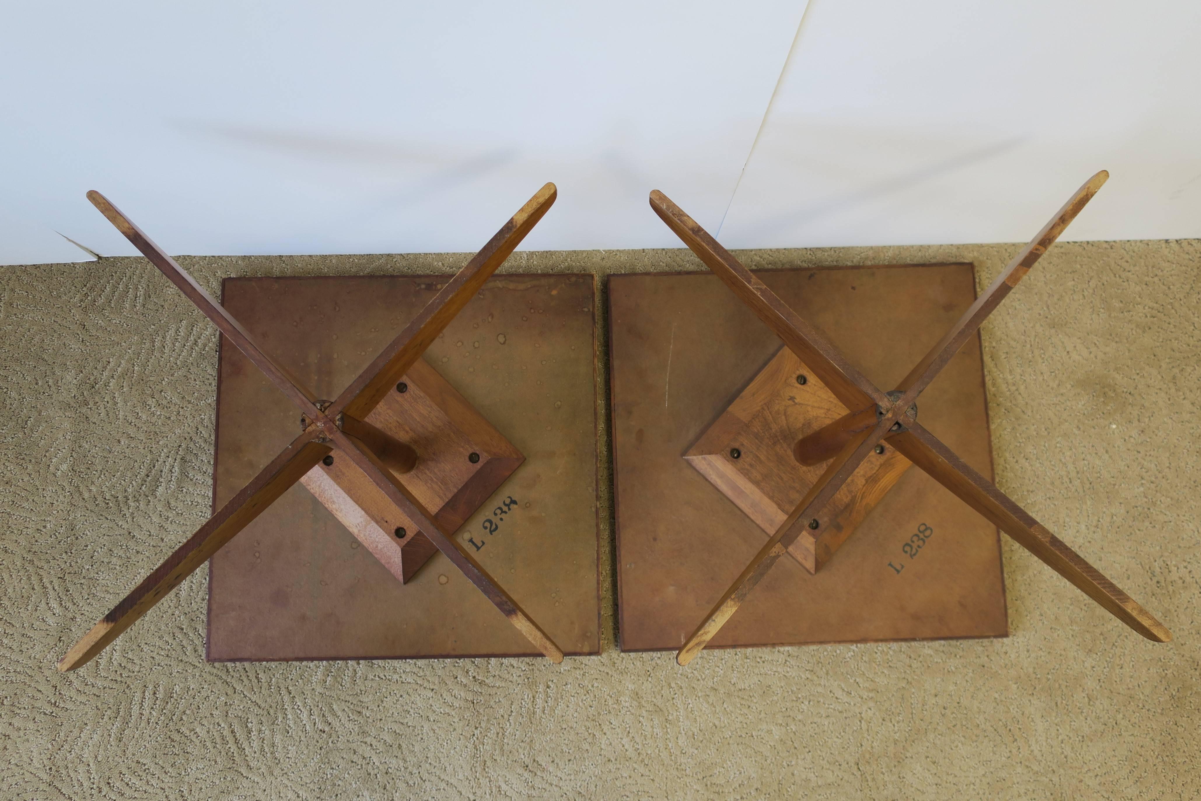 Midcentury Modern Wood Side or End Tables, Pair 10