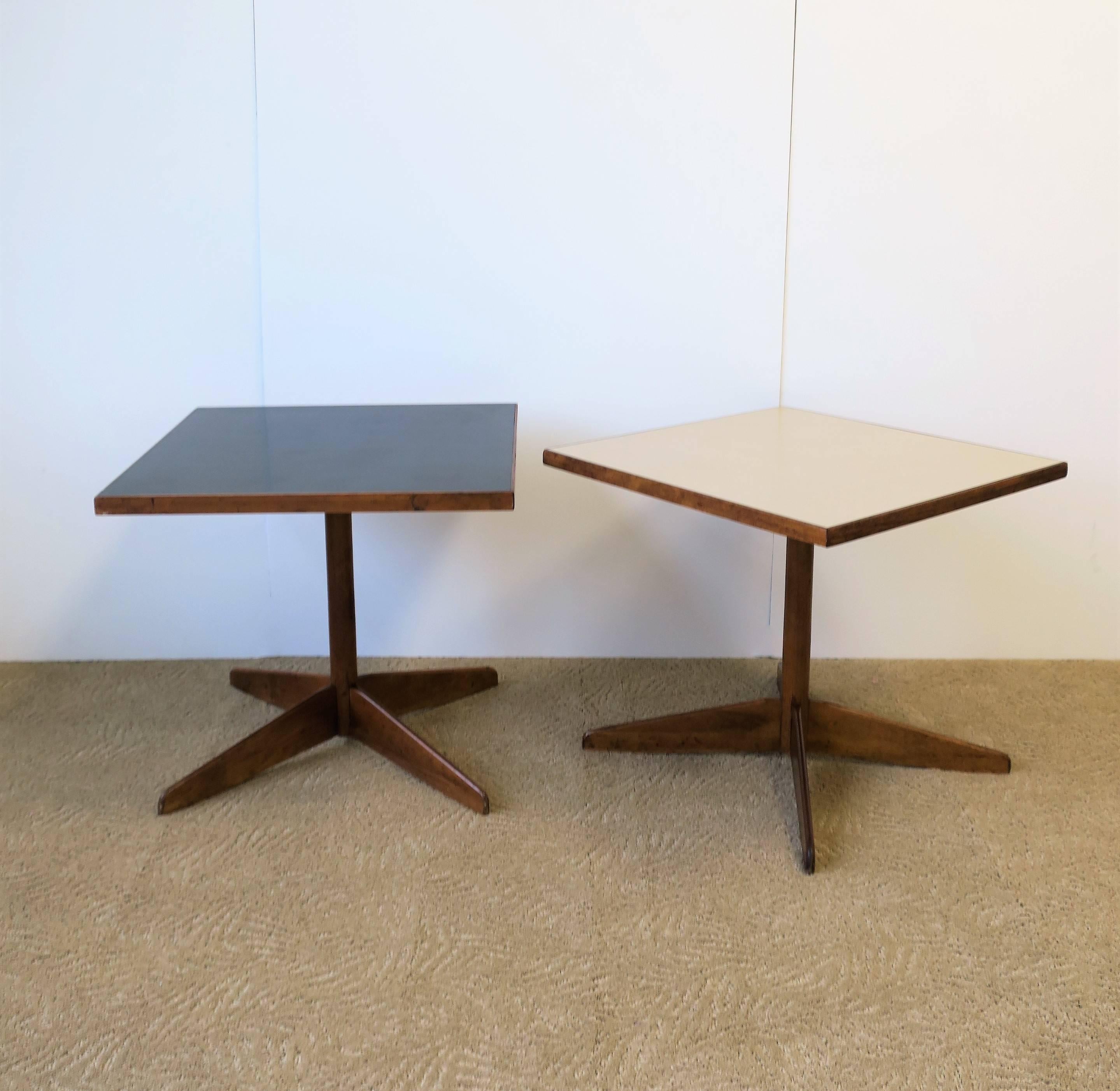 Midcentury Modern Wood Side or End Tables, Pair In Good Condition In New York, NY