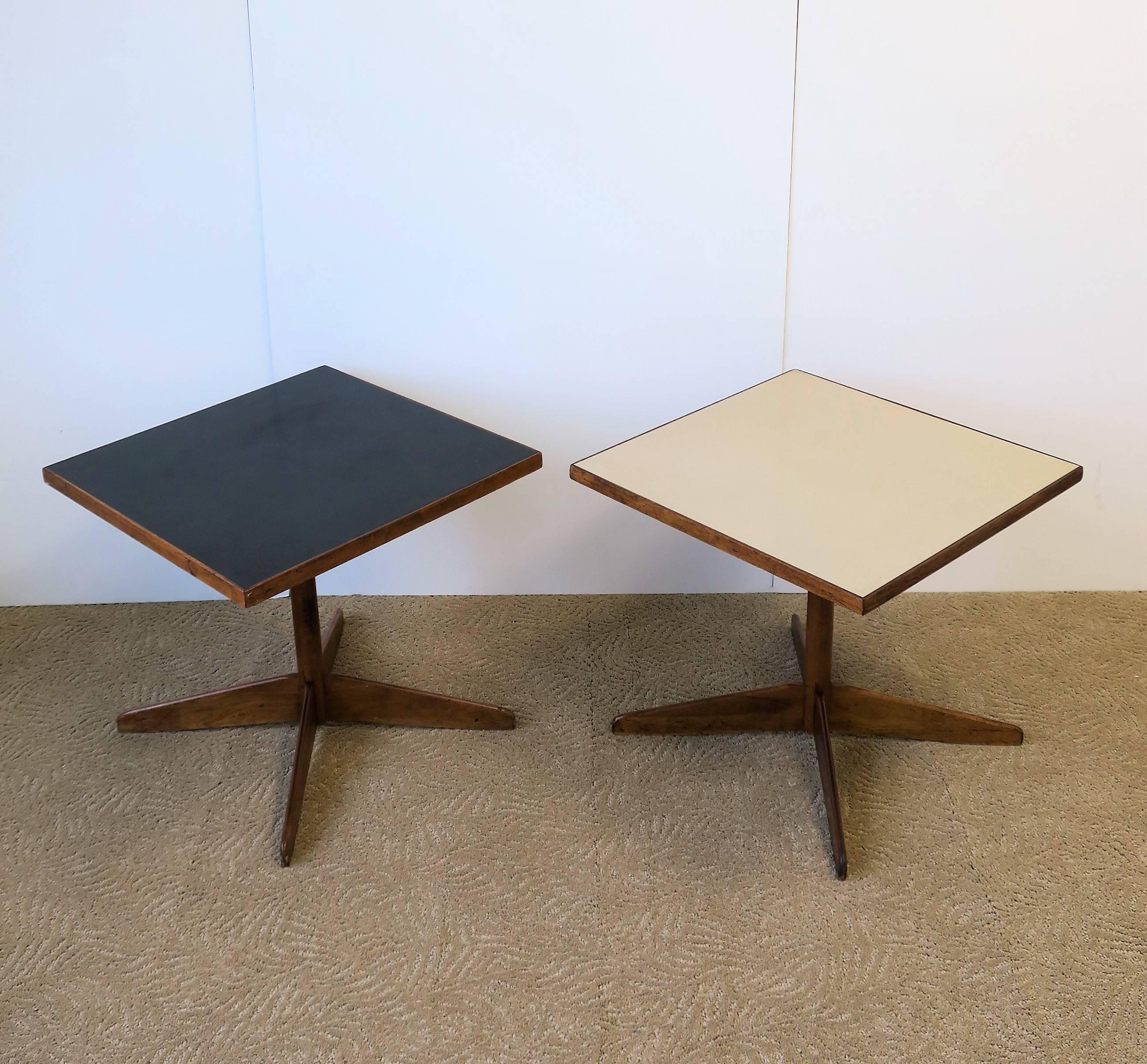 Midcentury Modern Wood Side or End Tables, Pair 2
