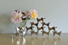 Ensemble de chandeliers sculpturaux du milieu du siècle dernier, bougeoir Vogelflug Hammonia, 1970