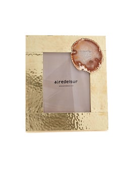 SET Misiones Portafoto medio e grande in ottone e pietra d'agata