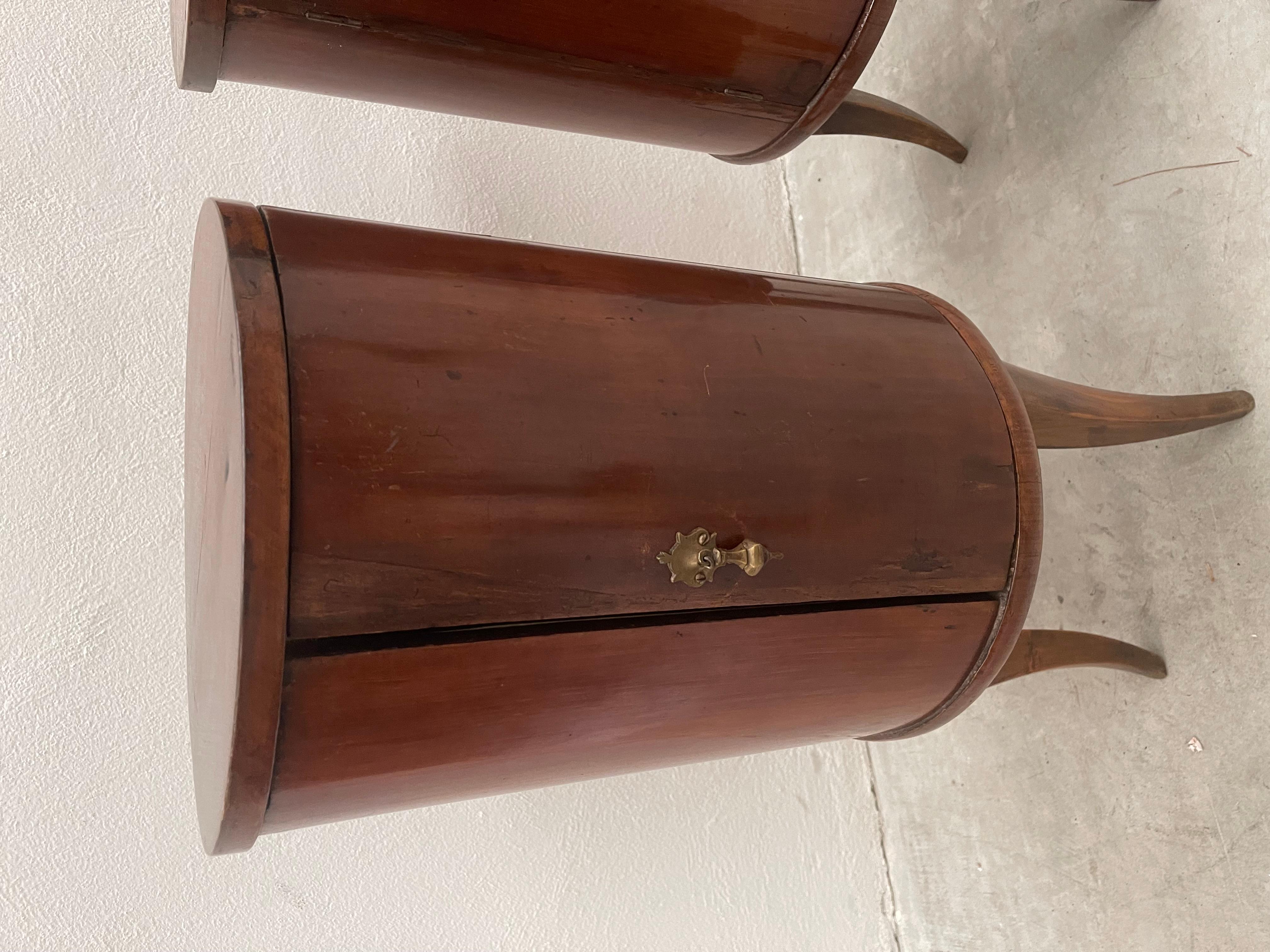 Original wooden vintage round cabinet set. Private collection Domenico Rugiano