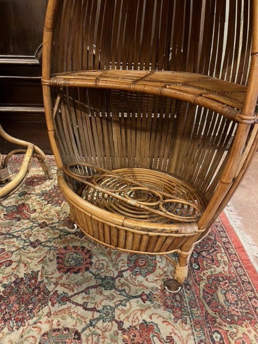 Bambù Set mobili e sgabelli da bar in bamboo, stile Bonacina, italia in vendita