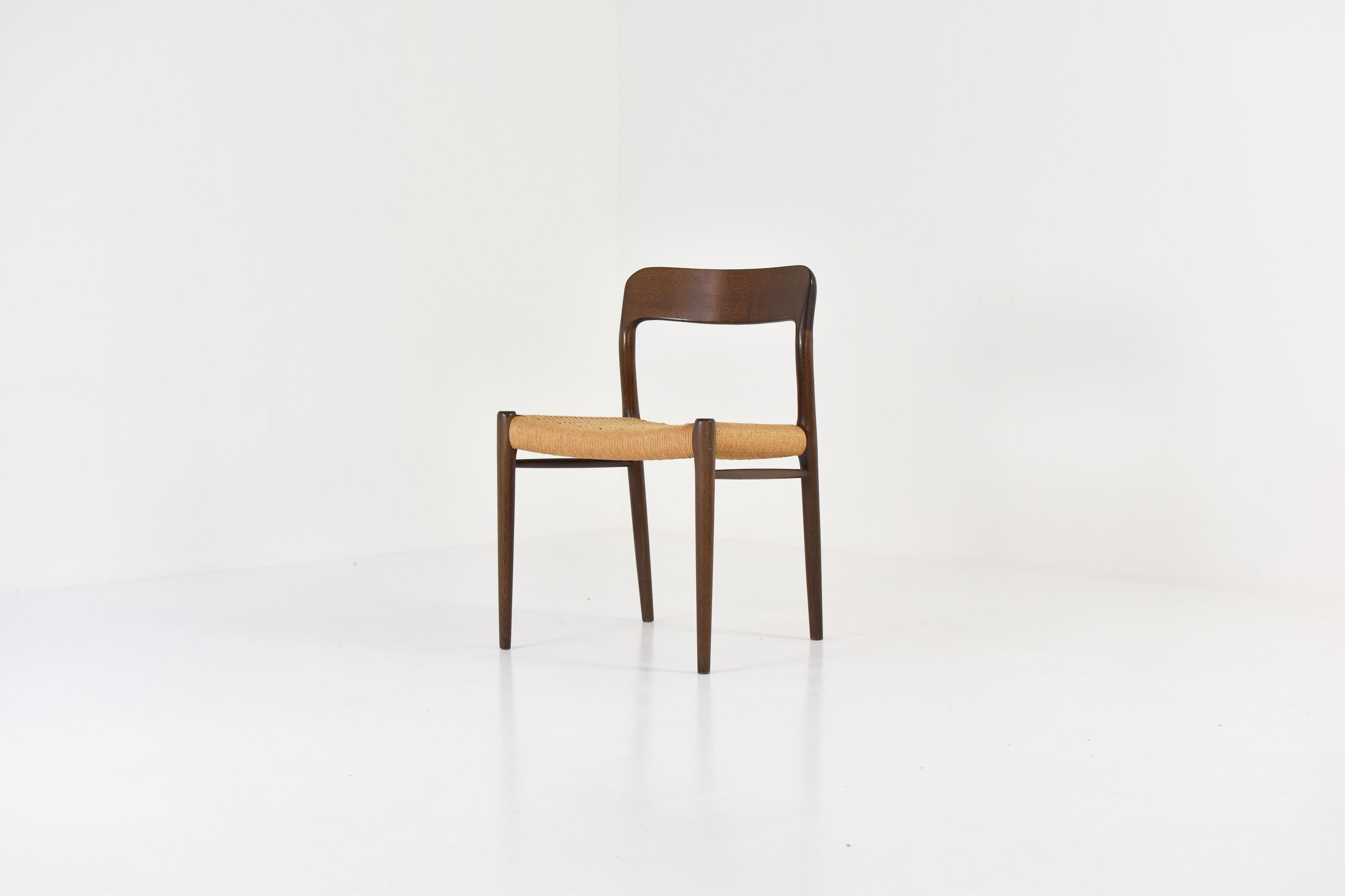 Danish Set ‘model 75’ Chairs by Niels O. Møller for J.L.Møllers Mobelfabrik, DK, 1960s
