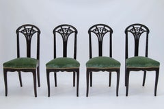 Art Nouveau Dining Set by Louis Majorelle, Walnut & Marble, c. 1905
