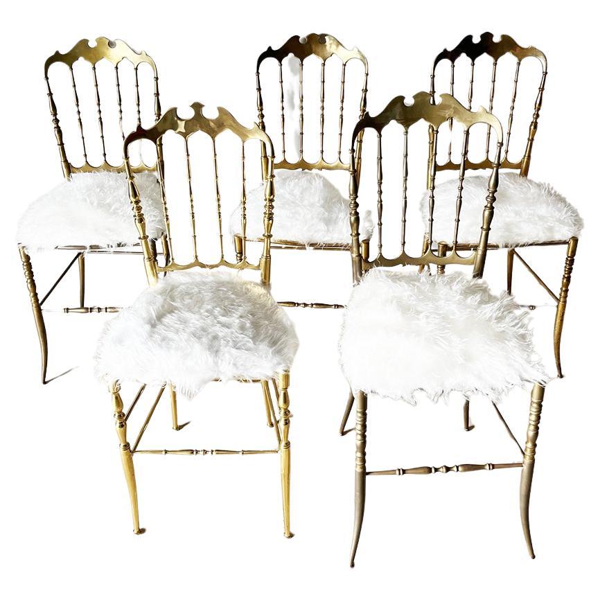 Set no. 5 Ottone Chairs by Giuseppe Gaetano Descalzi 1950 -Design- For Sale