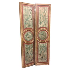 Set N2 Double-Leaf Doors Lacquered, Colored and Carved, Double Sided, '700 Italy