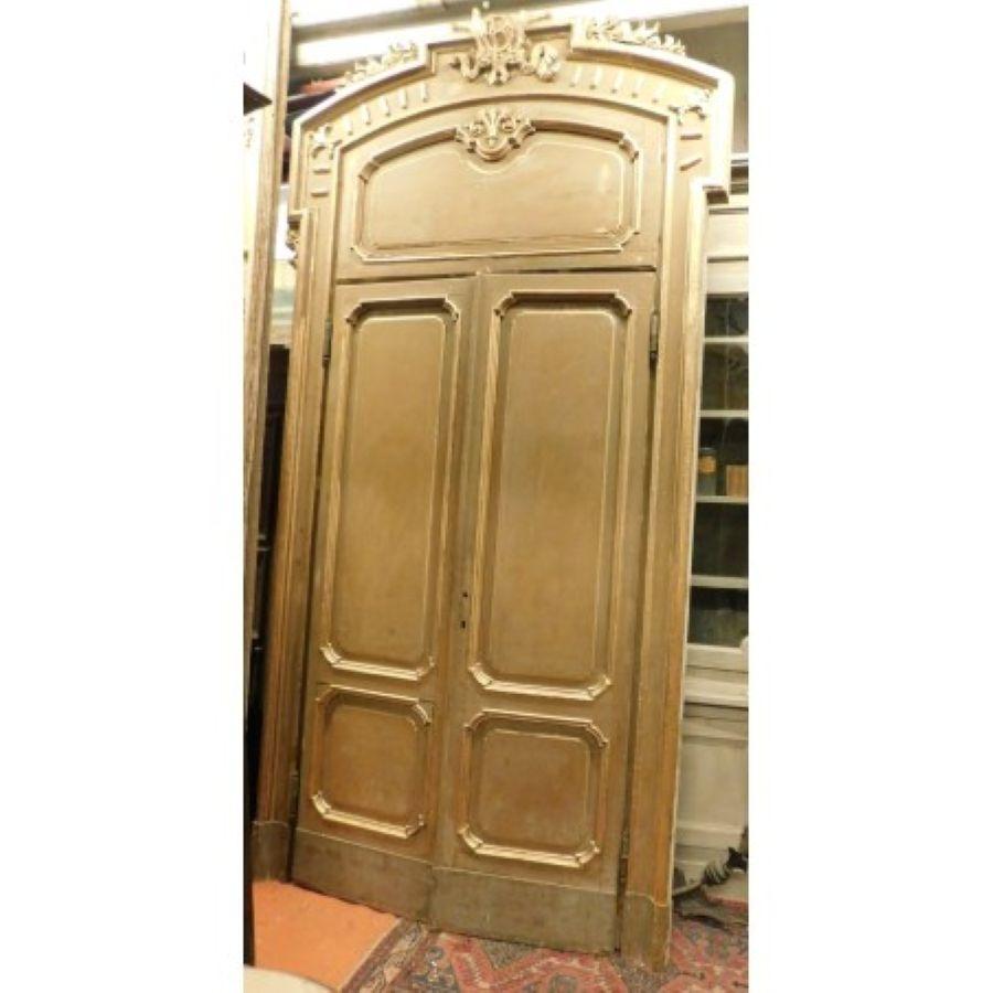 Set N.4 Porte in Legno Laccato Oro Verde con Greene & Greene, Milano Italia in vendita 6