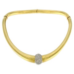 Set Collana, bracciale e anello in oro giallo 18 carati e diamanti