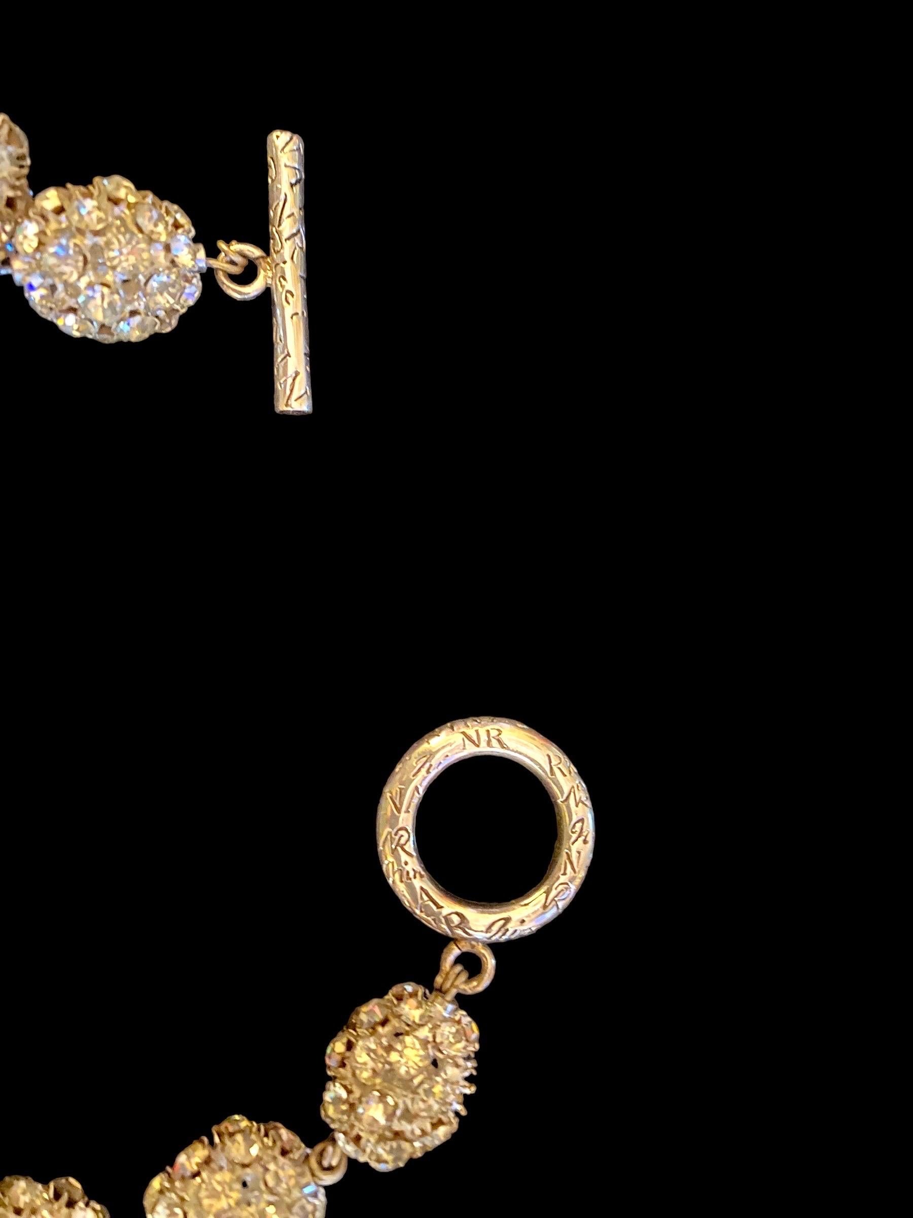 Modern Set Neklace Rings Earrings Haute Couture Diamonds by Nina Ricci, Italy, 1970