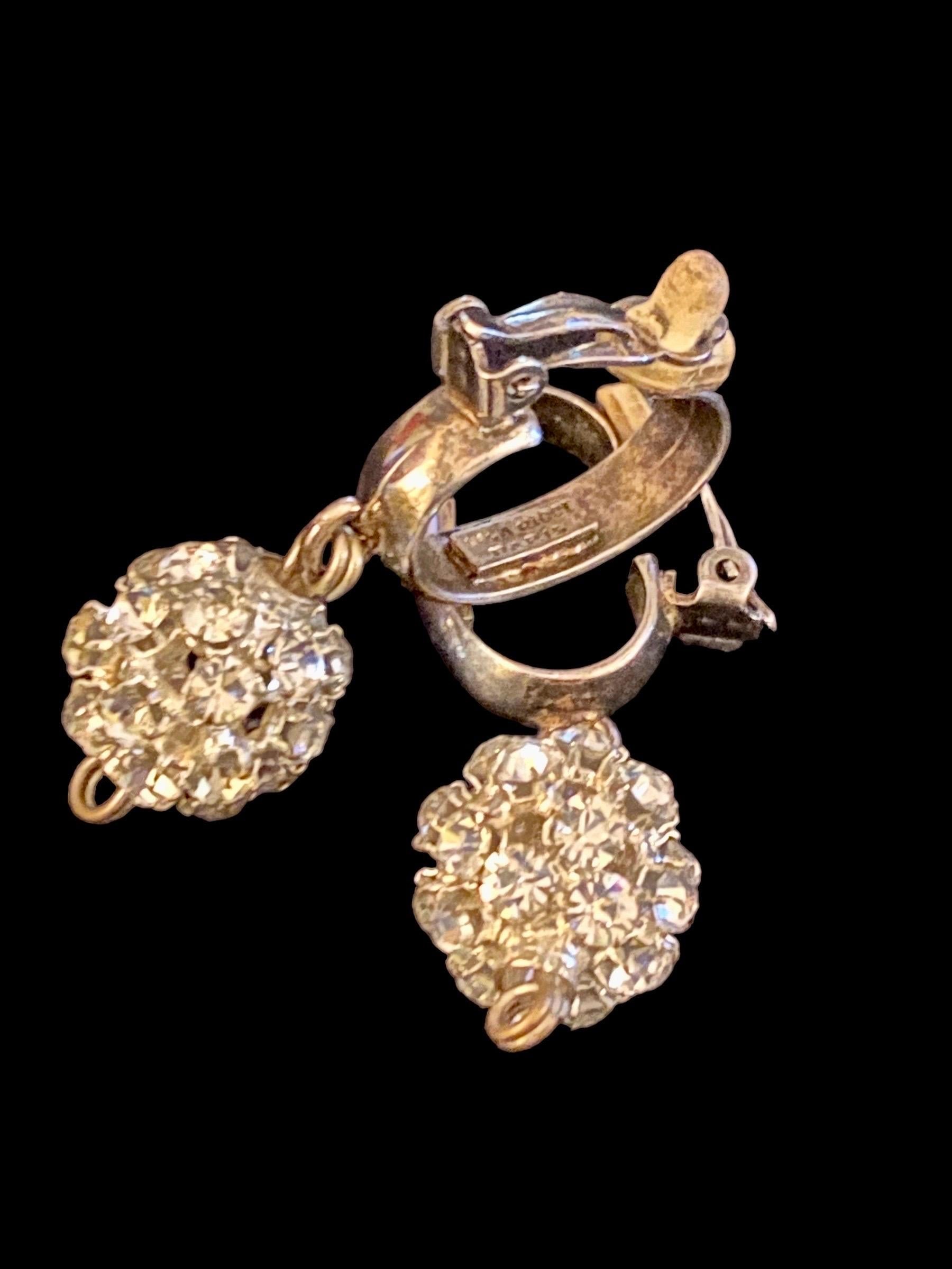 Set Neklace Rings Earrings Haute Couture Diamonds by Nina Ricci, Italy, 1970 In Good Condition In Denia, VC