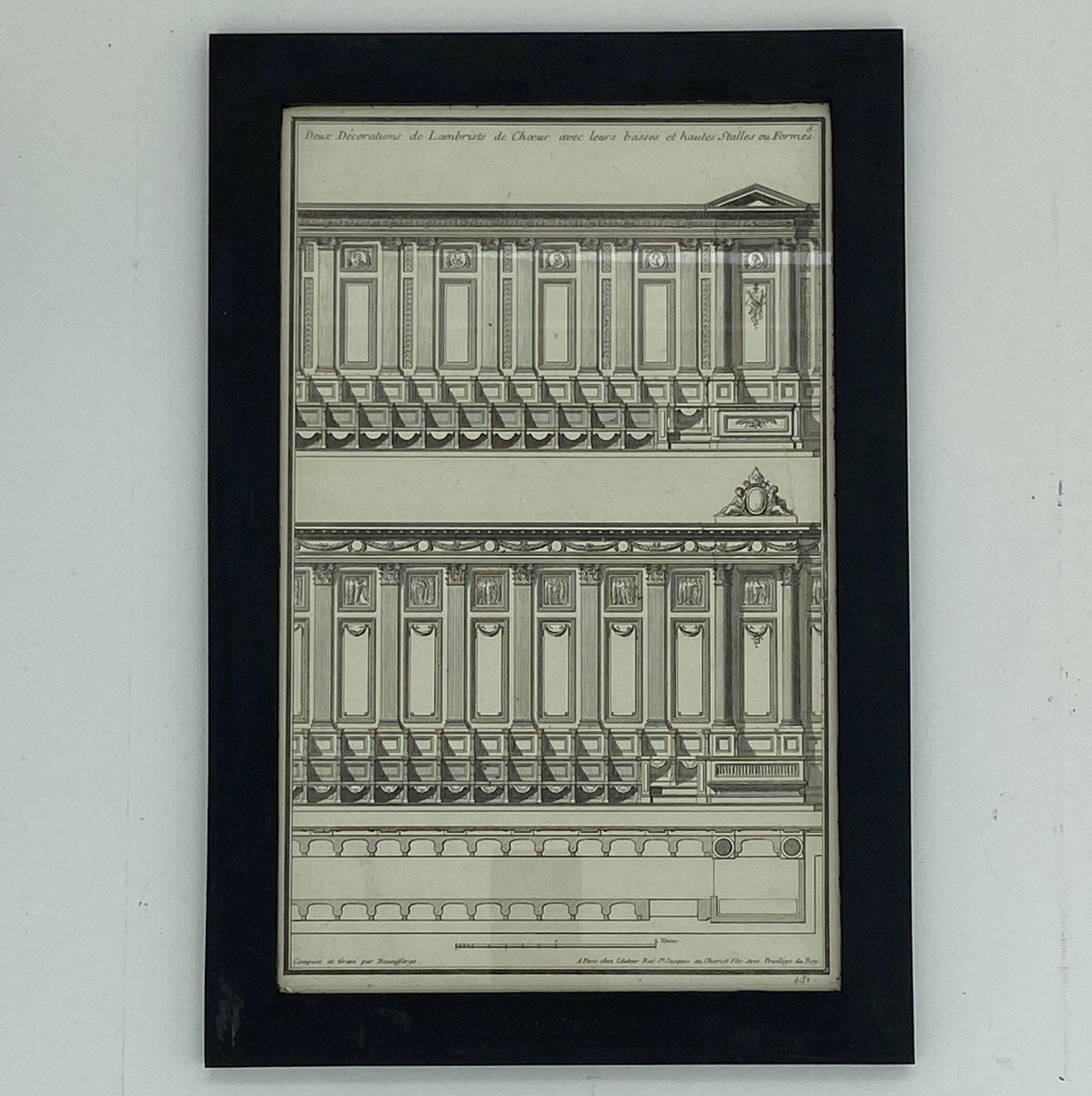 Neoclassical Set Neo Classical Grand Architectural Engravings by Jean-François de Neufforge