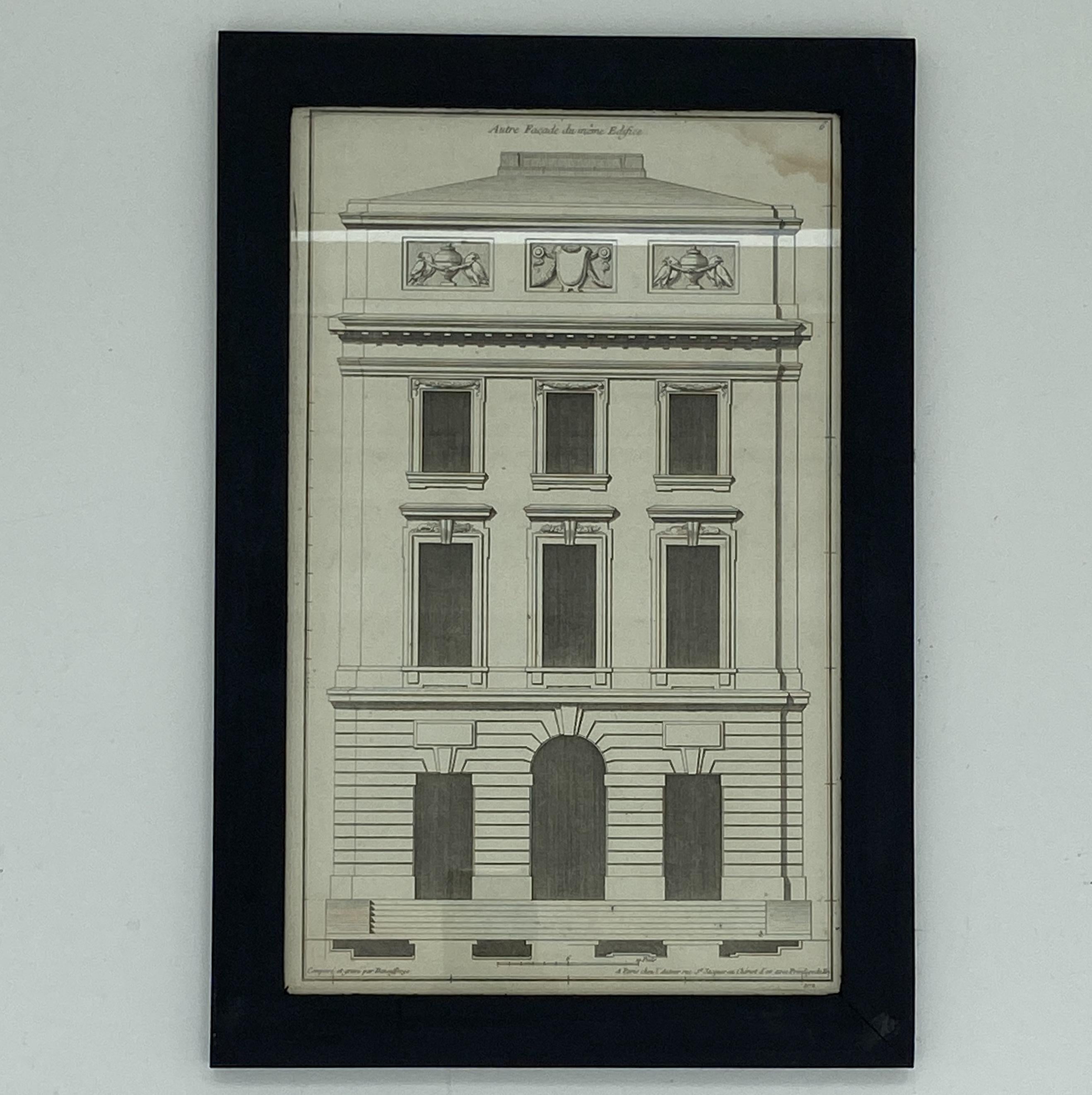 Belgian Set Neo Classical Grand Architectural Engravings by Jean-François de Neufforge