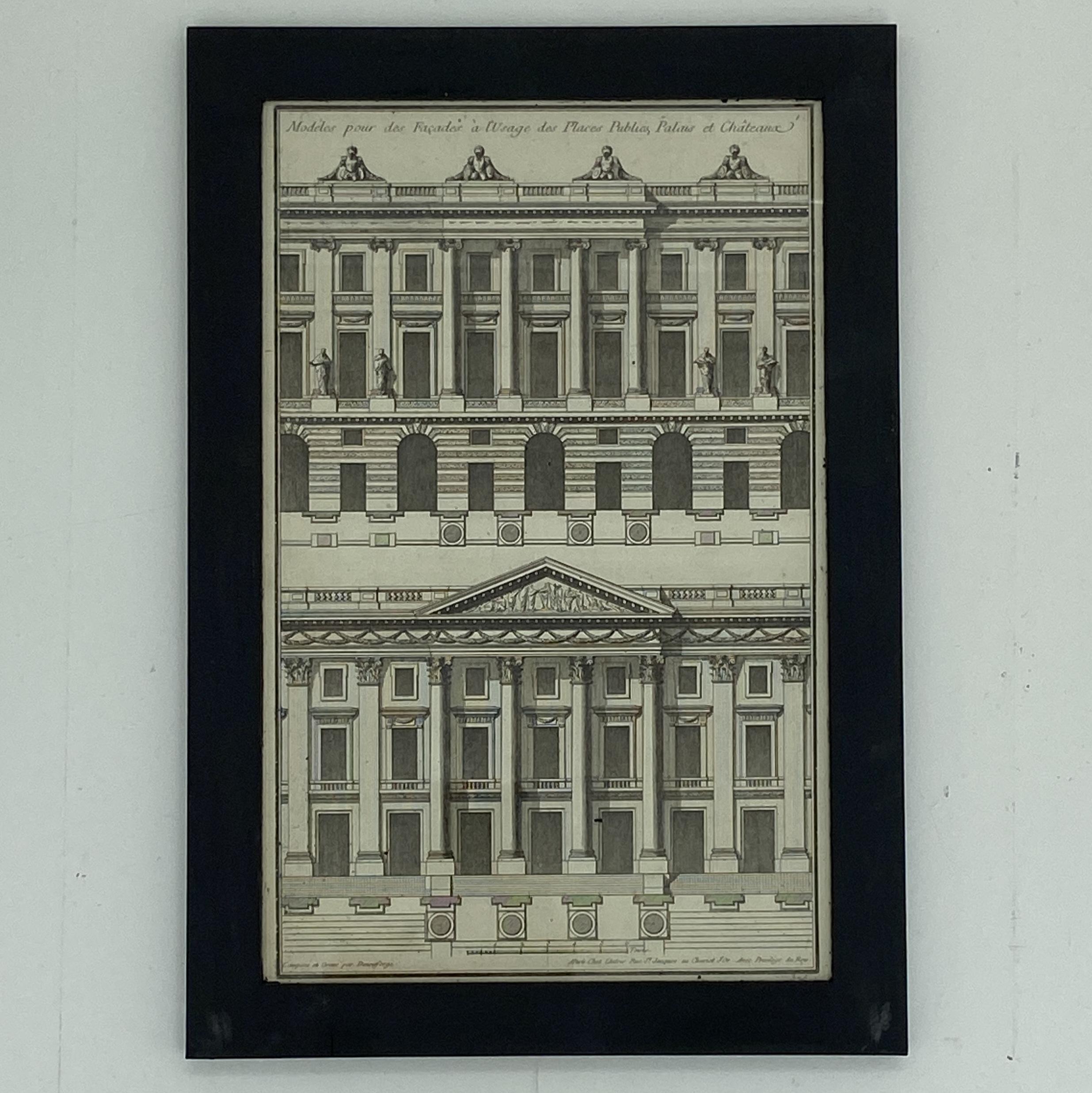 Set Neo Classical Grand Architectural Engravings by Jean-François de Neufforge In Good Condition In London, GB