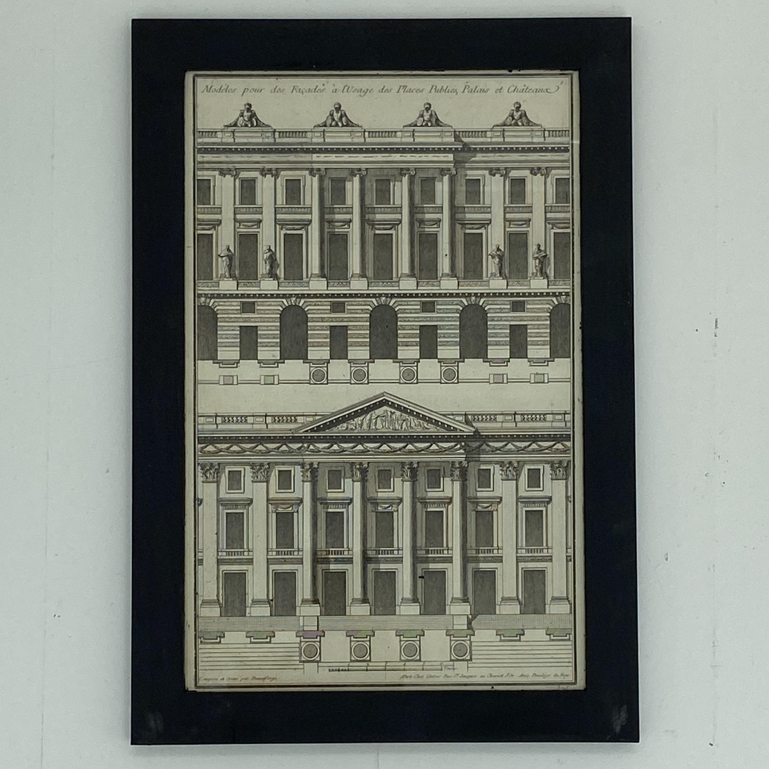 Set Neo Classical Grand Architectural Engravings by Jean-François de Neufforge In Good Condition In London, GB