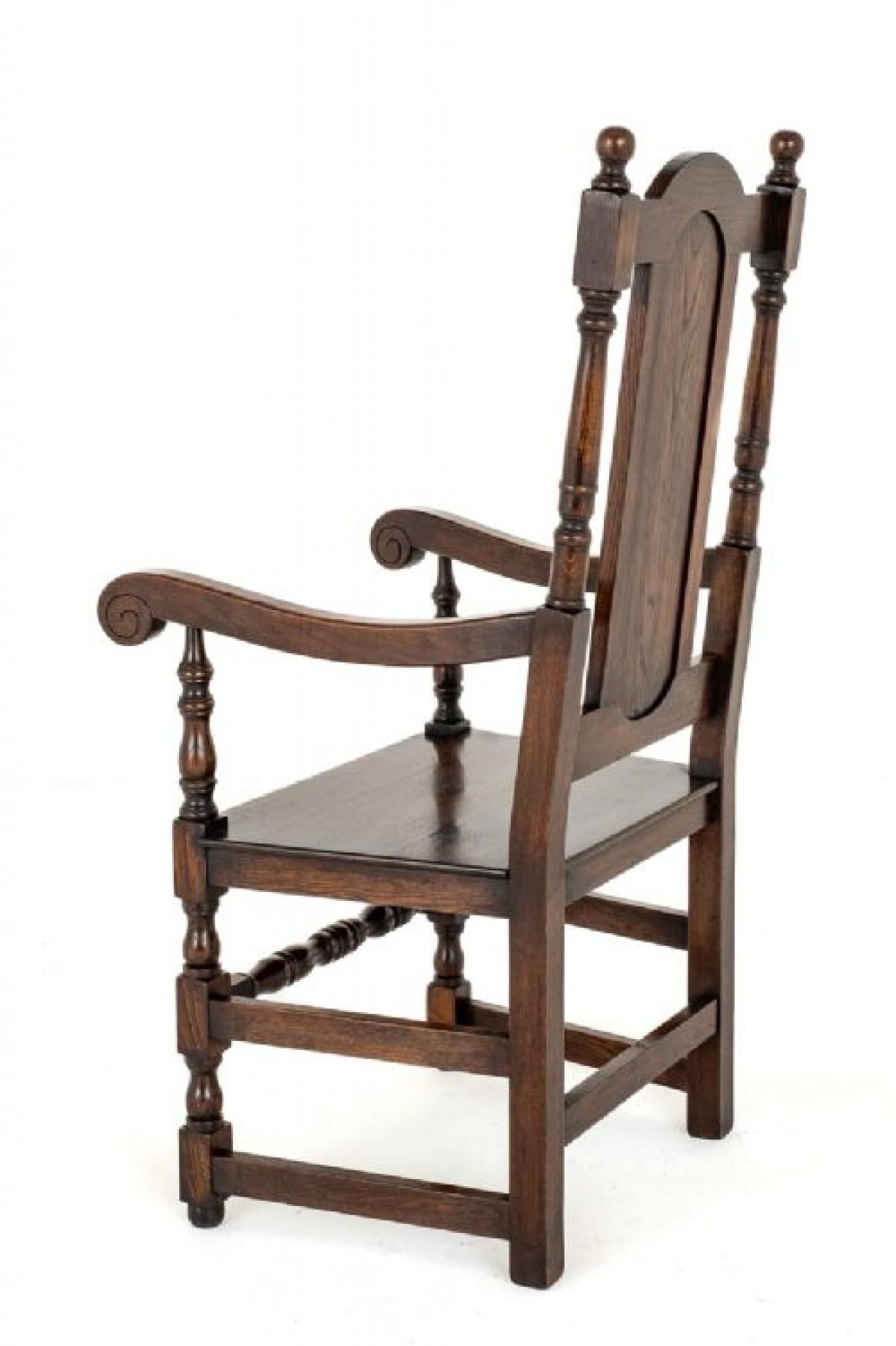 Set Oak Dining Chairs Tudor Farmhouse For Sale 6