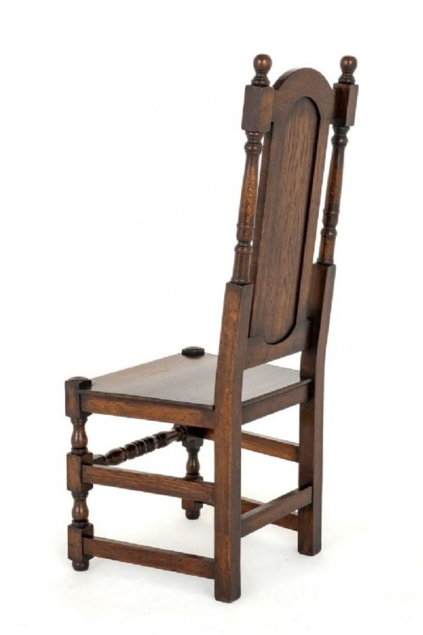 Set Oak Dining Chairs Tudor Farmhouse For Sale 1