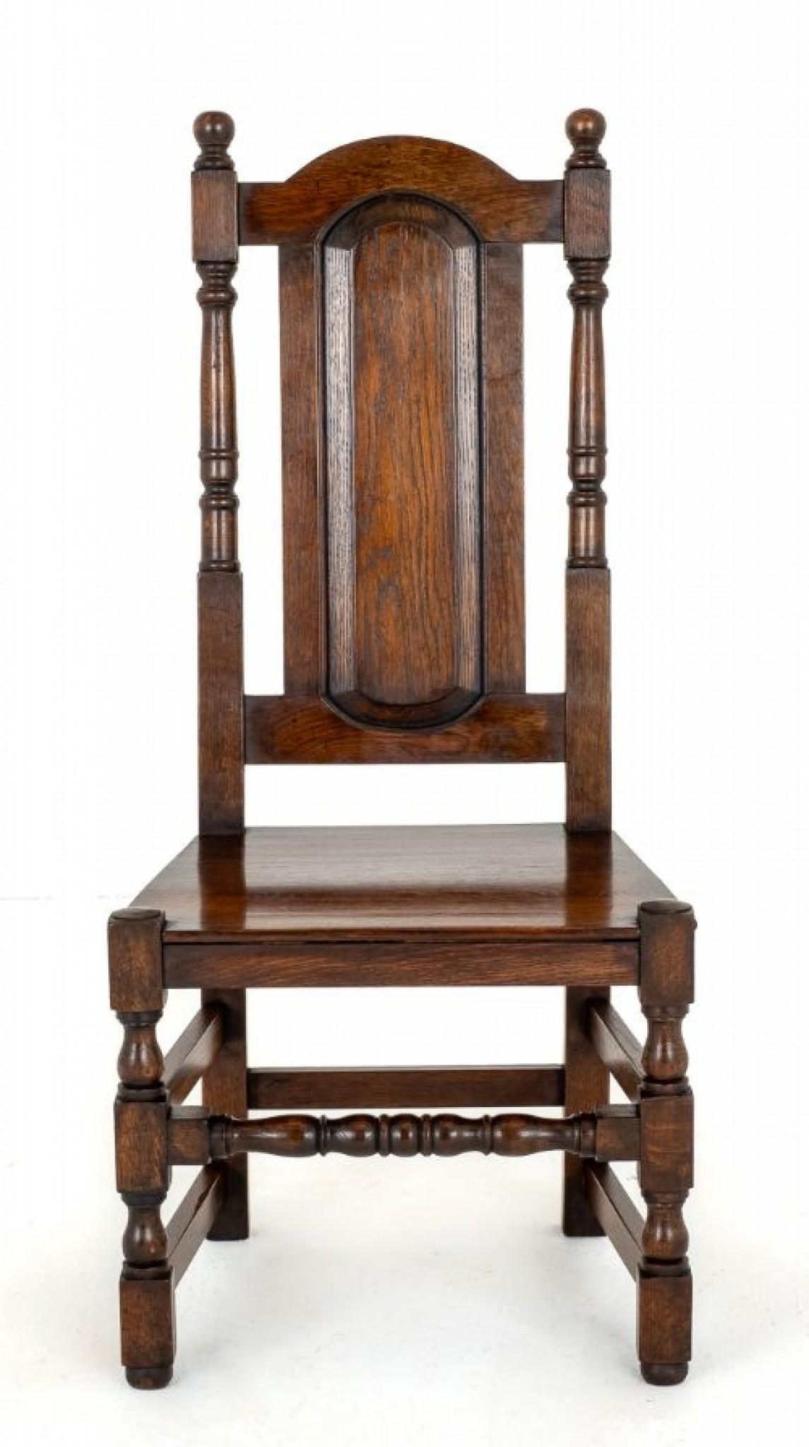 Set Oak Dining Chairs Tudor Farmhouse For Sale 3