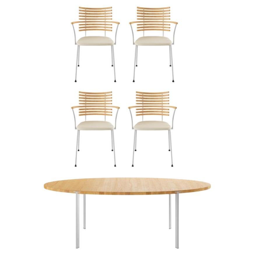 SET OF 1 x Table and 4 x chairs - Design by Nissen & Gehl MDD and Henrik Lehm For Sale