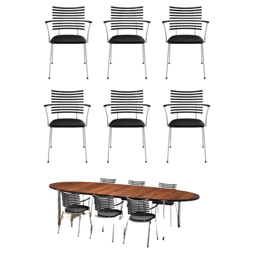 SET OF 1 x Table and 6 x chairs - Design by Nissen and Gehl MDD and Henrik  Lehm For Sale at 1stDibs