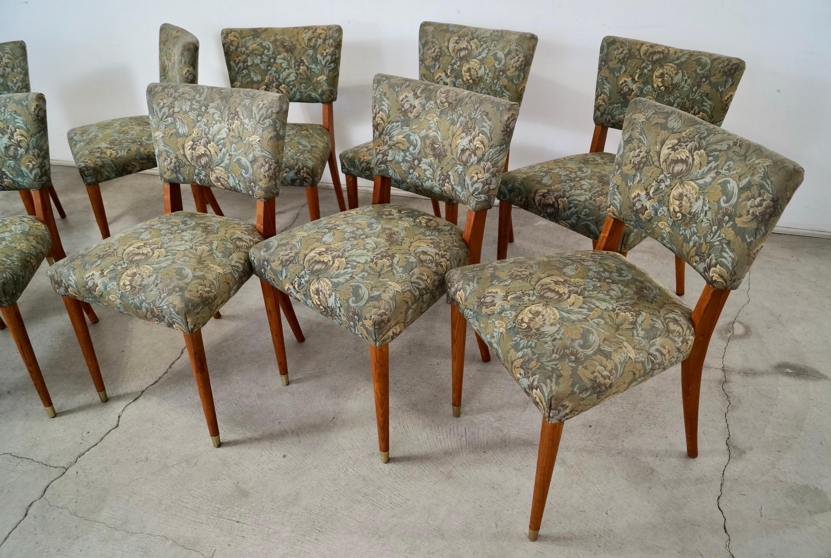 Set of 10 1950's Mid-Century Danish Modern Teak Dining Chairs 3