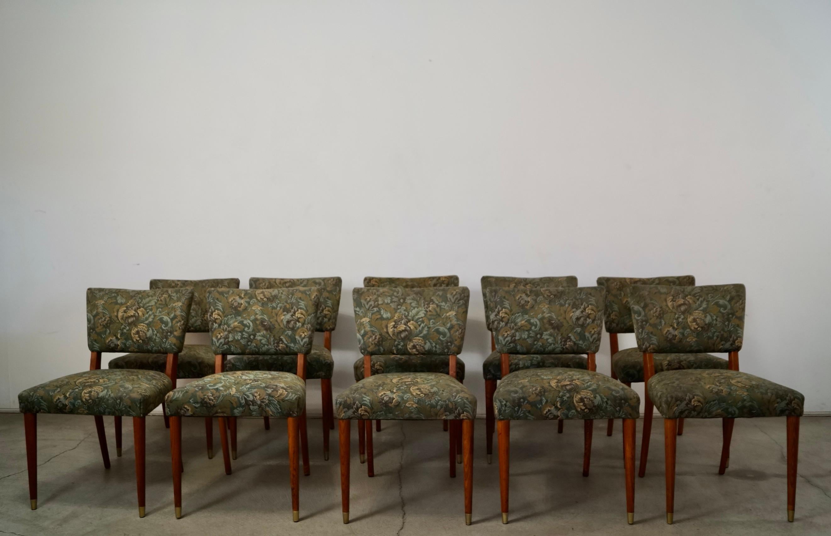 Mid-Century Modern Set of 10 1950's Mid-Century Danish Modern Teak Dining Chairs
