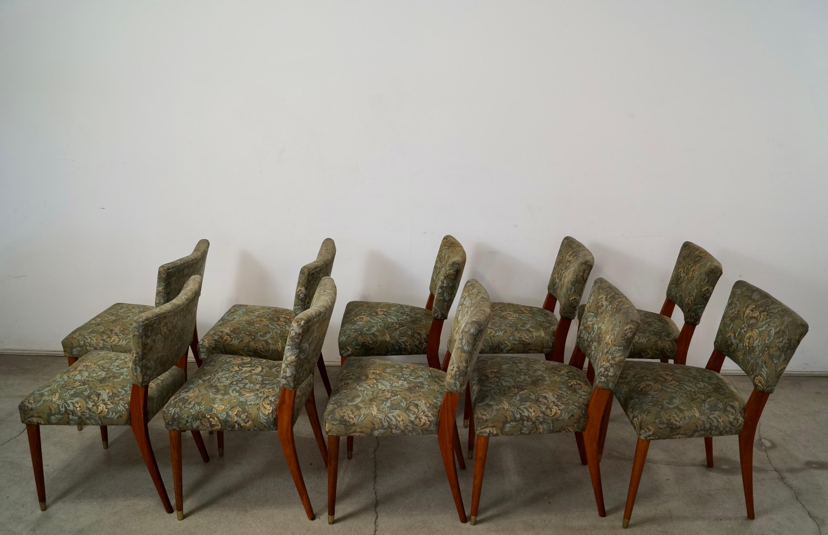 Mid-20th Century Set of 10 1950's Mid-Century Danish Modern Teak Dining Chairs
