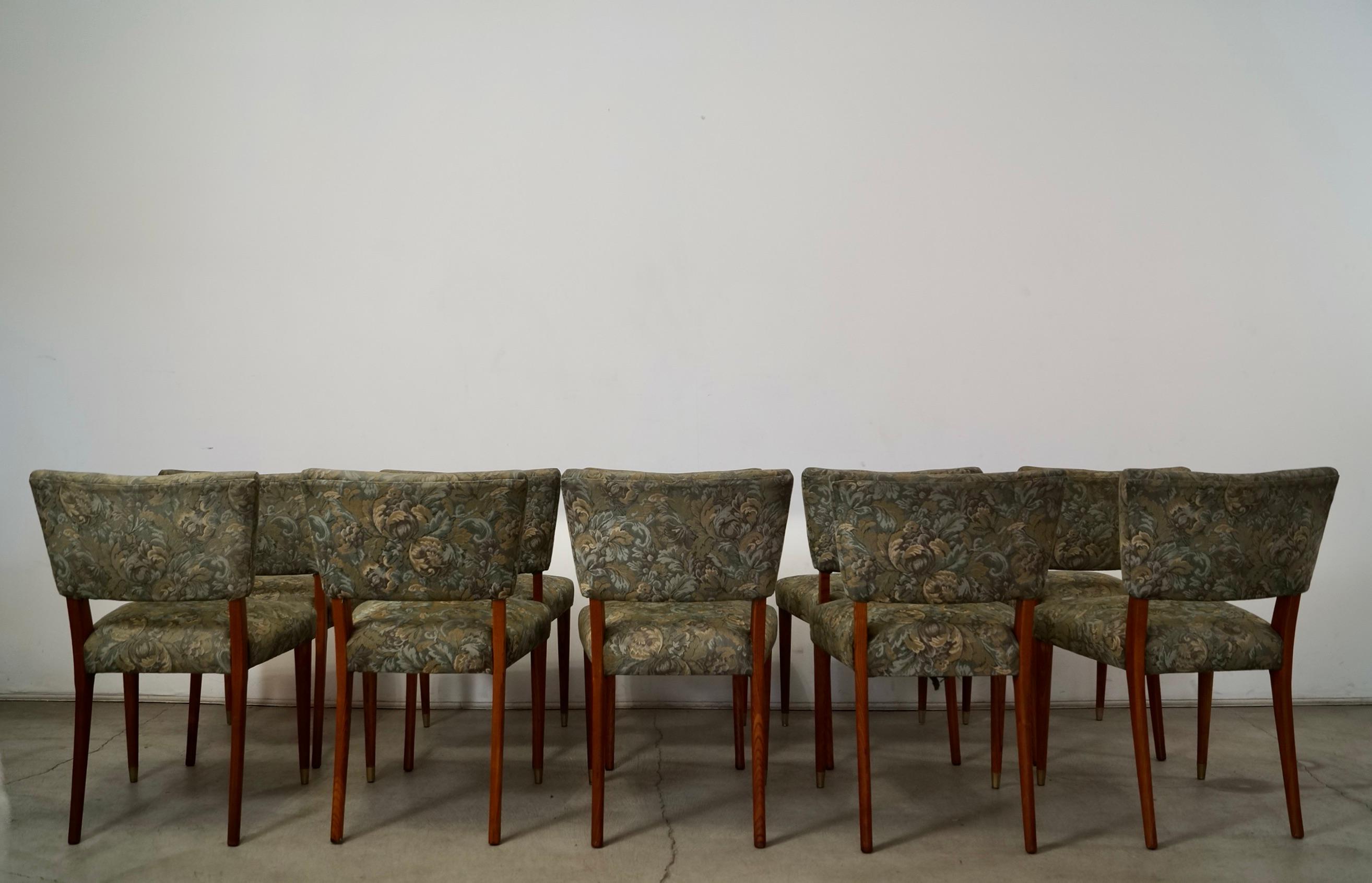 Set of 10 1950's Mid-Century Danish Modern Teak Dining Chairs 1