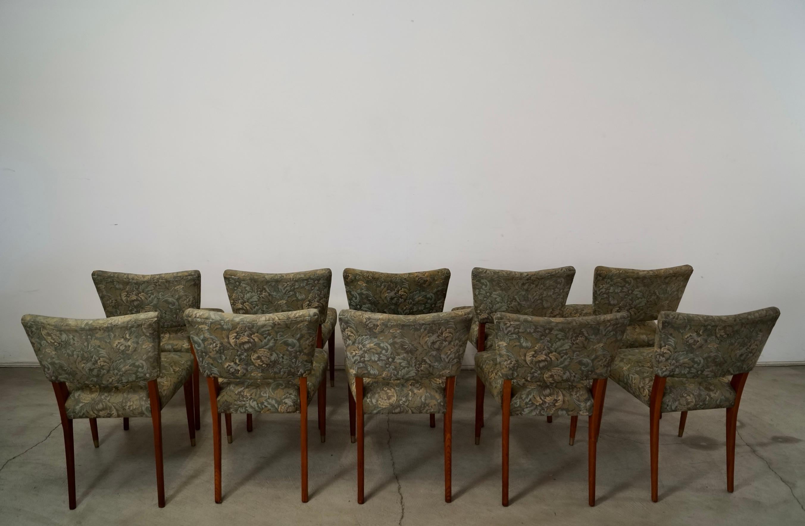 Set of 10 1950's Mid-Century Danish Modern Teak Dining Chairs 2