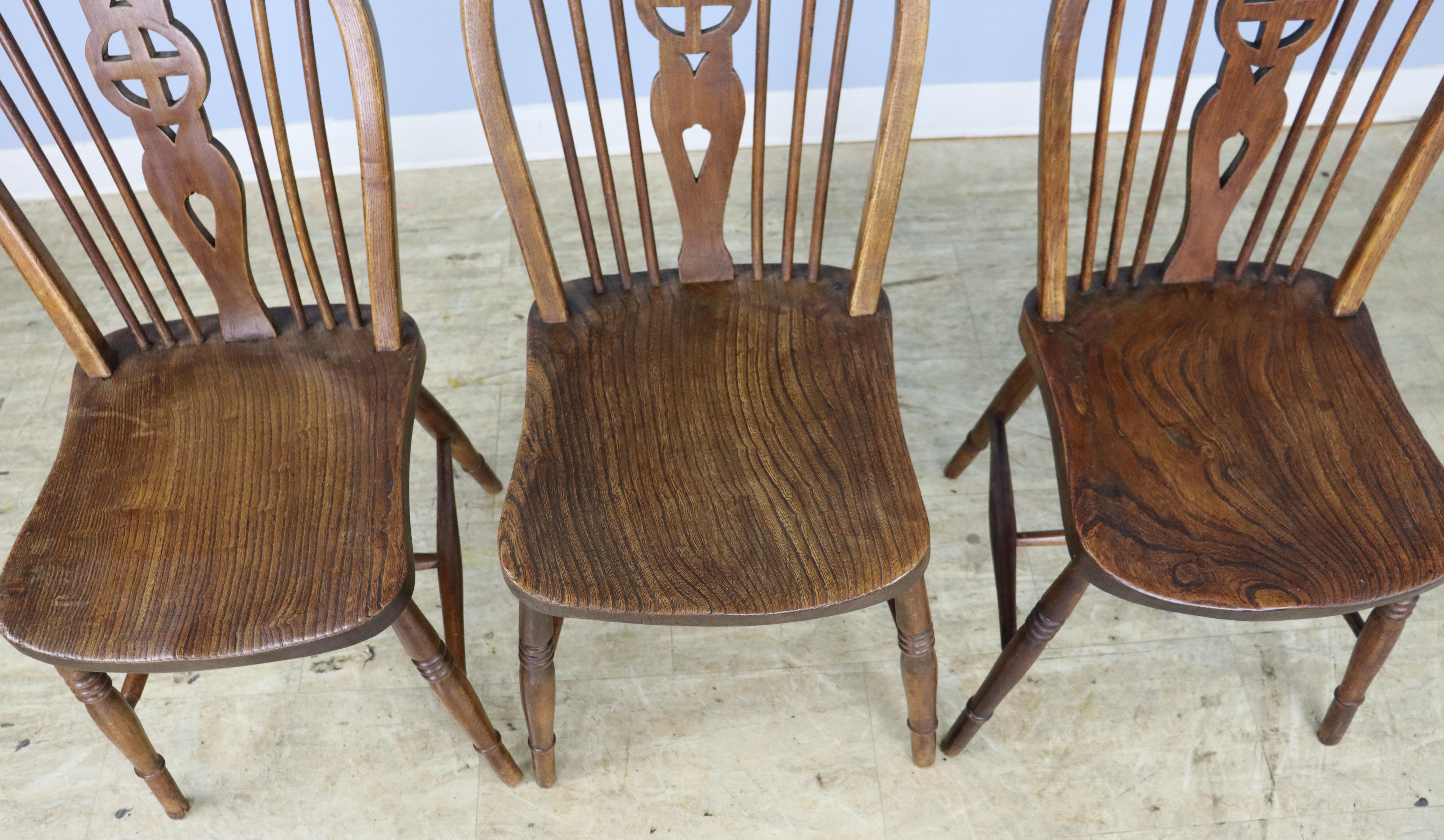 Set of 10 19th Century Elm Windsor Chairs 2