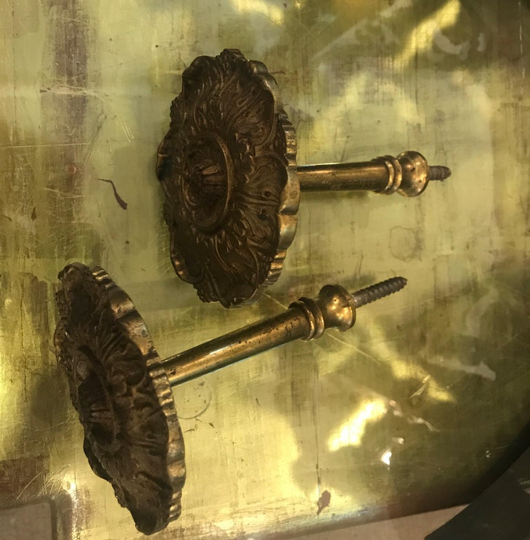 Set of 10 19th Century French Cast Bronze Drapery Tie Back Holders at