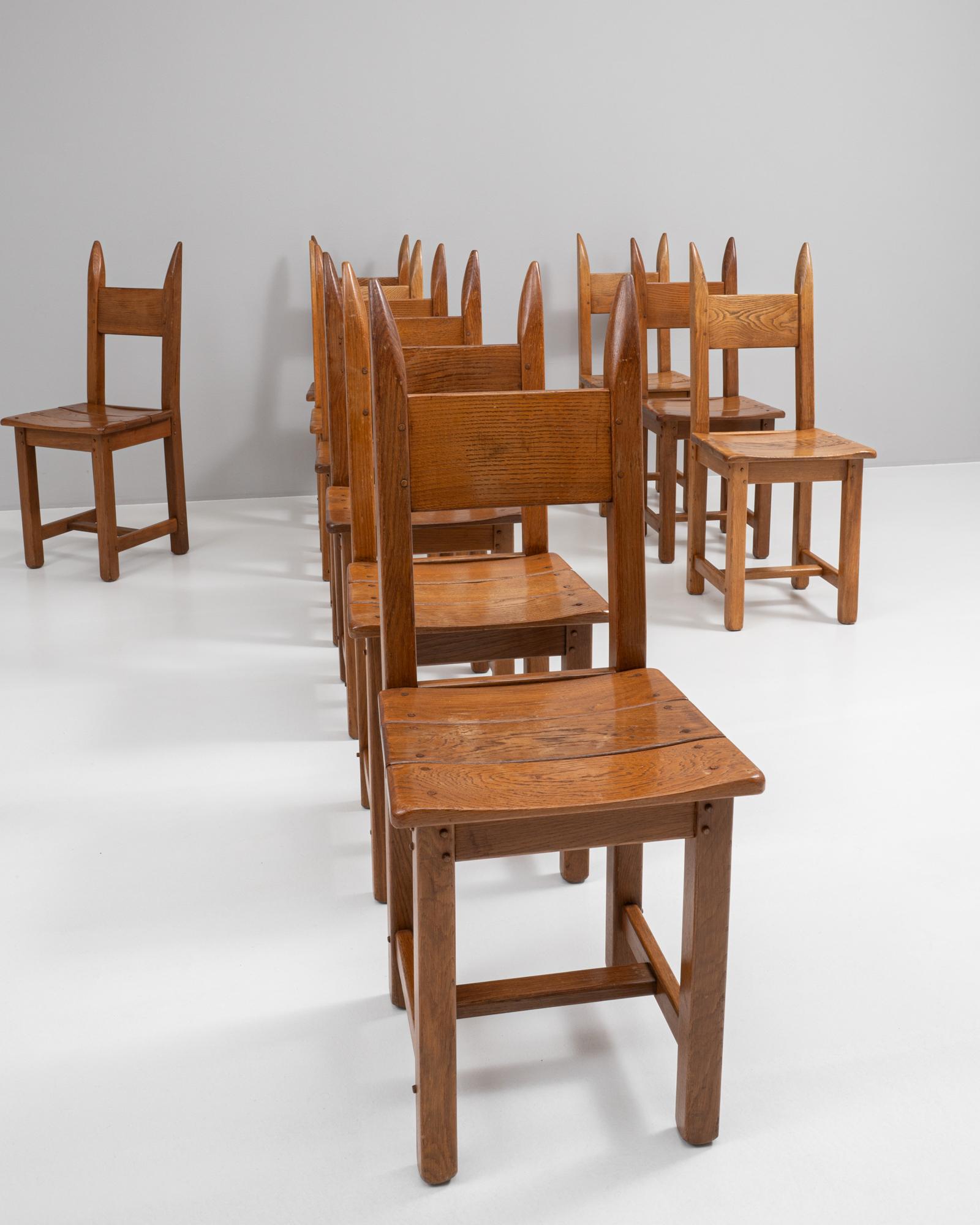 Set of 10, 20th Century French Wooden Dining Chairs 5