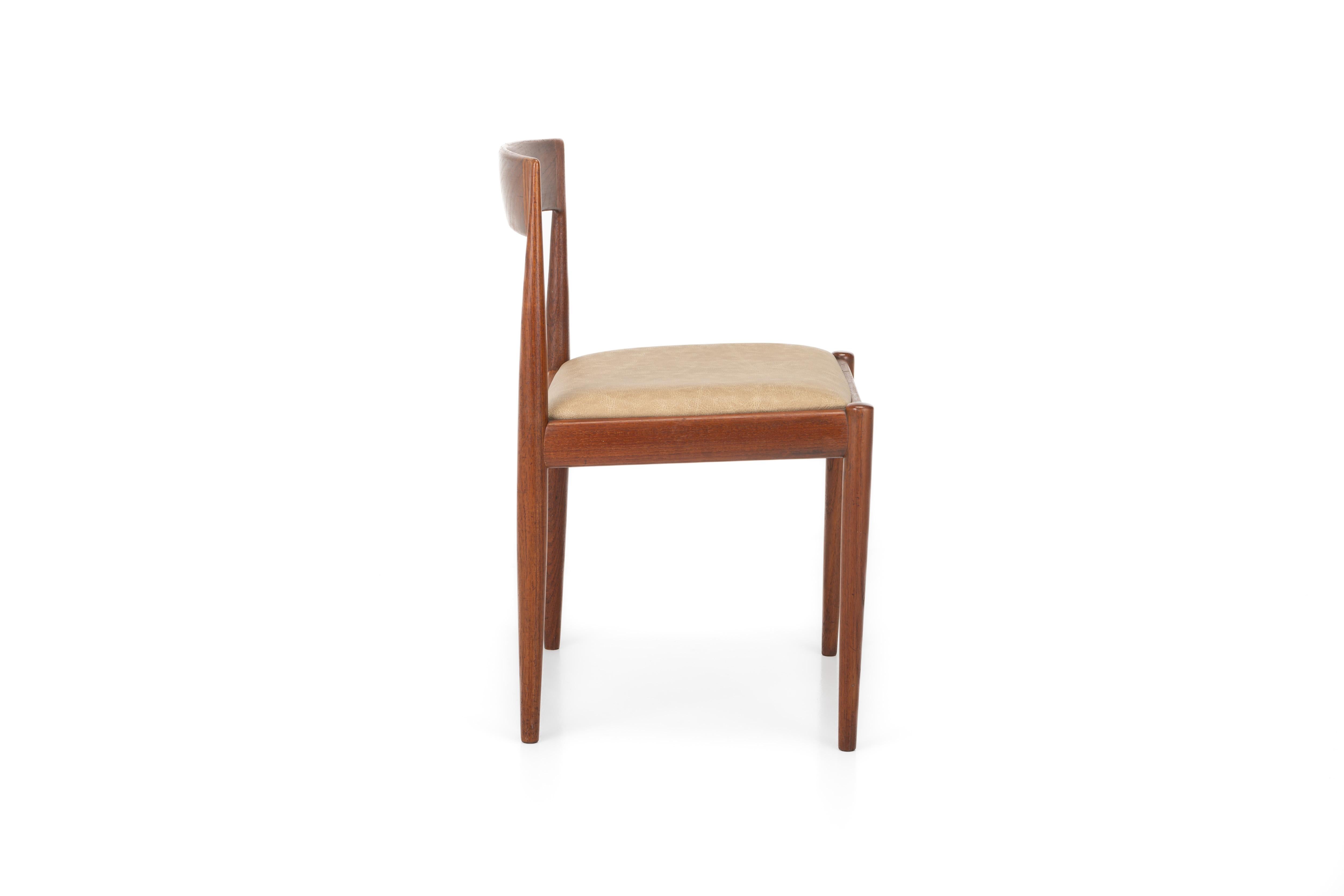 20th Century Set of 10 '4110' dining chairs by Kai Kristiansen for Fritz Hansen, Denmark 1960