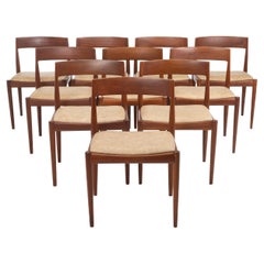 Set of 10 '4110' dining chairs by Kai Kristiansen for Fritz Hansen, Denmark 1960