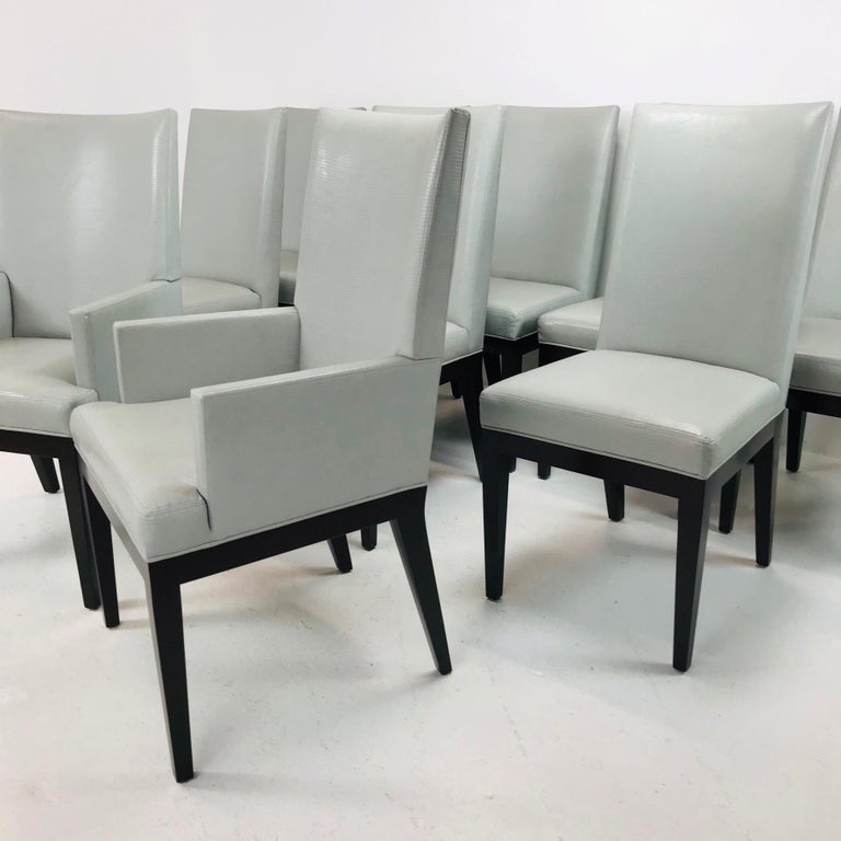 Set of 10 A. Rudin Faux Snakeskin Dining Chairs at 1stDibs