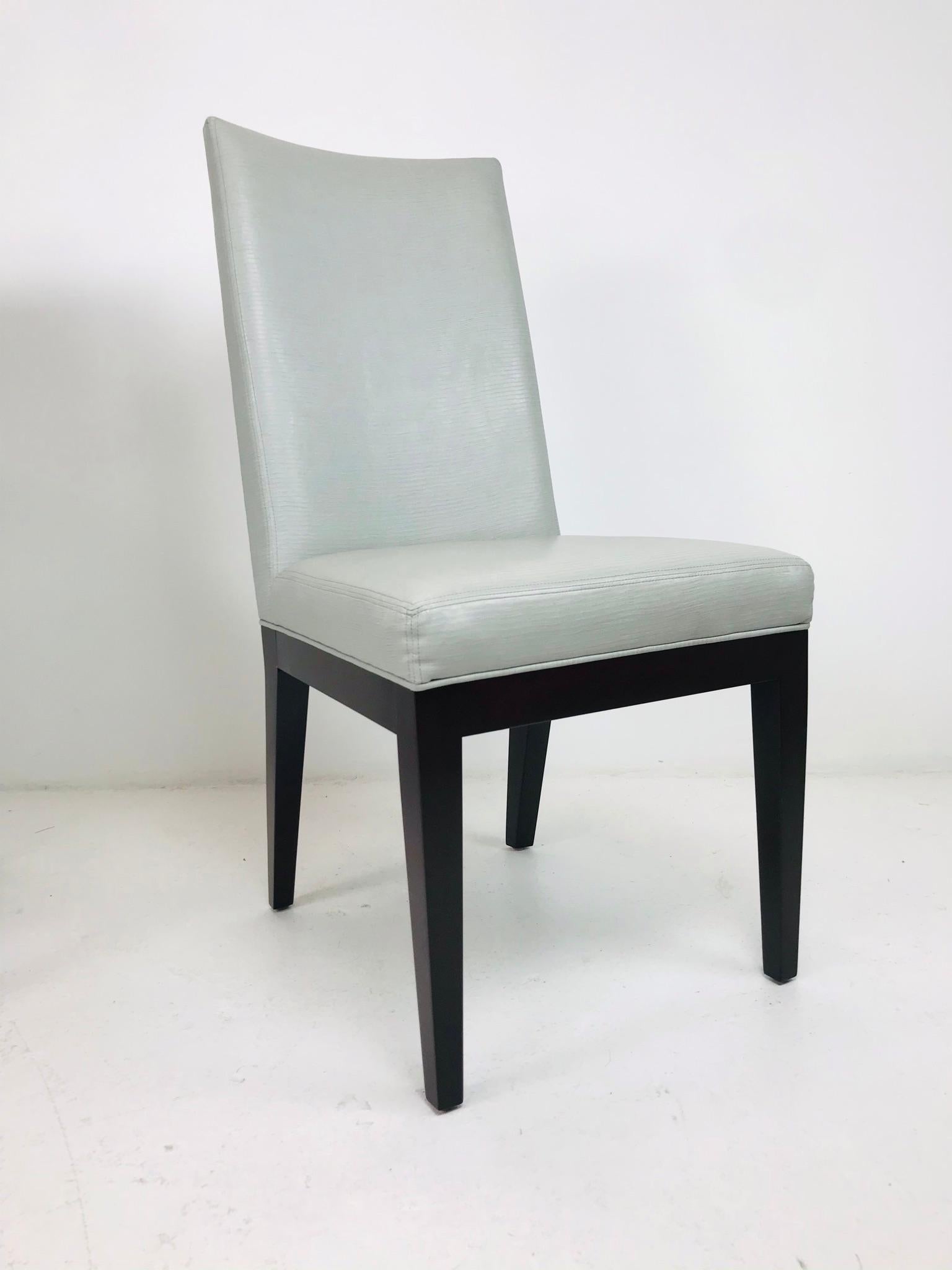 Set of 10 A. Rudin Faux Snakeskin Dining Chairs In Good Condition In Dallas, TX
