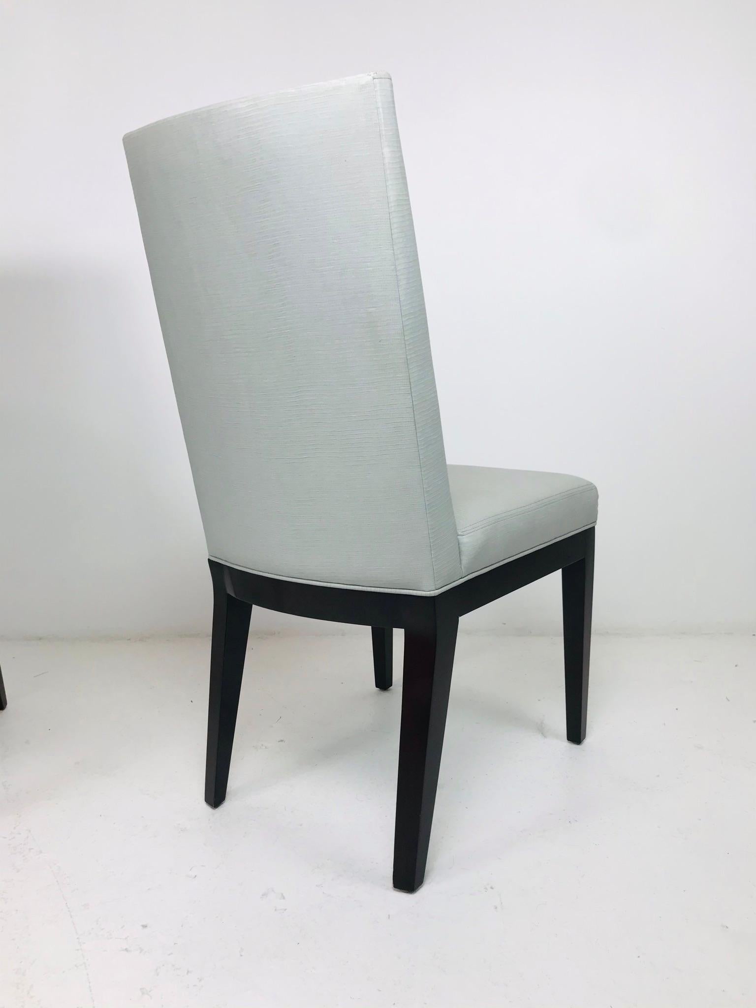 Faux Leather Set of 10 A. Rudin Faux Snakeskin Dining Chairs