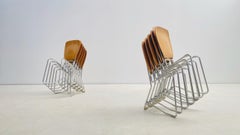 Lot de 10 chaises empilables Aluflex par Armin Wirth pour Ph. Zieringer KG