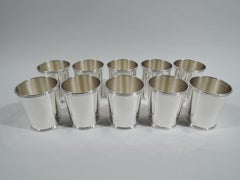 Set of 10 American Mint Julep Cups by Chicago Silver Company