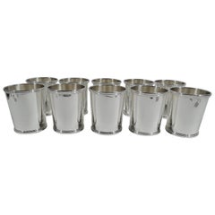 Set of 10 American Mint Julep Cups by Chicago Silver Company