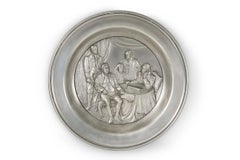 Lot de 10 assiettes du bicentenaire en argent américain représentant des moments historiques