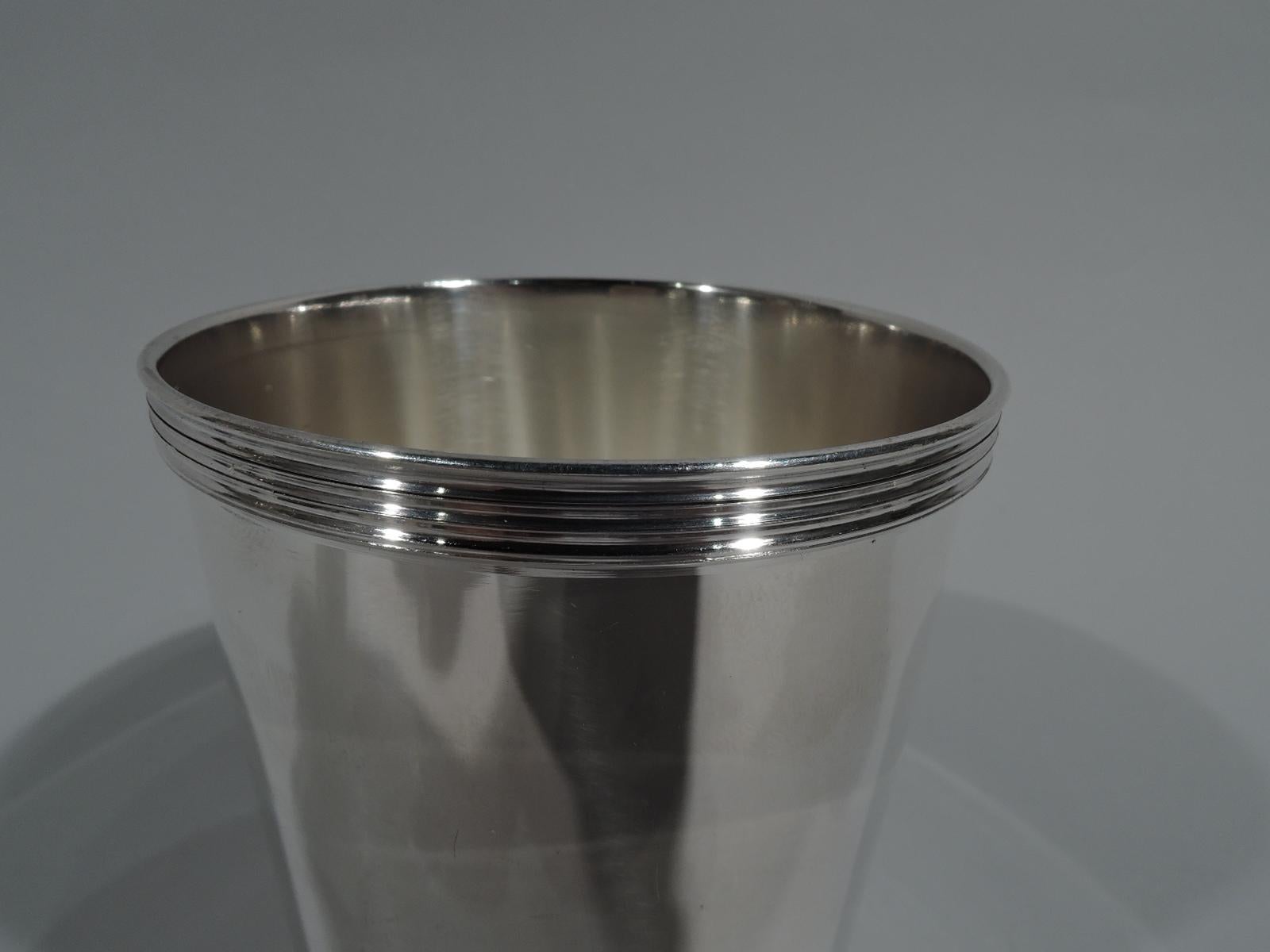 Set of 10 American Sterling Silver Mint Julep Cups by Manchester In Excellent Condition In New York, NY