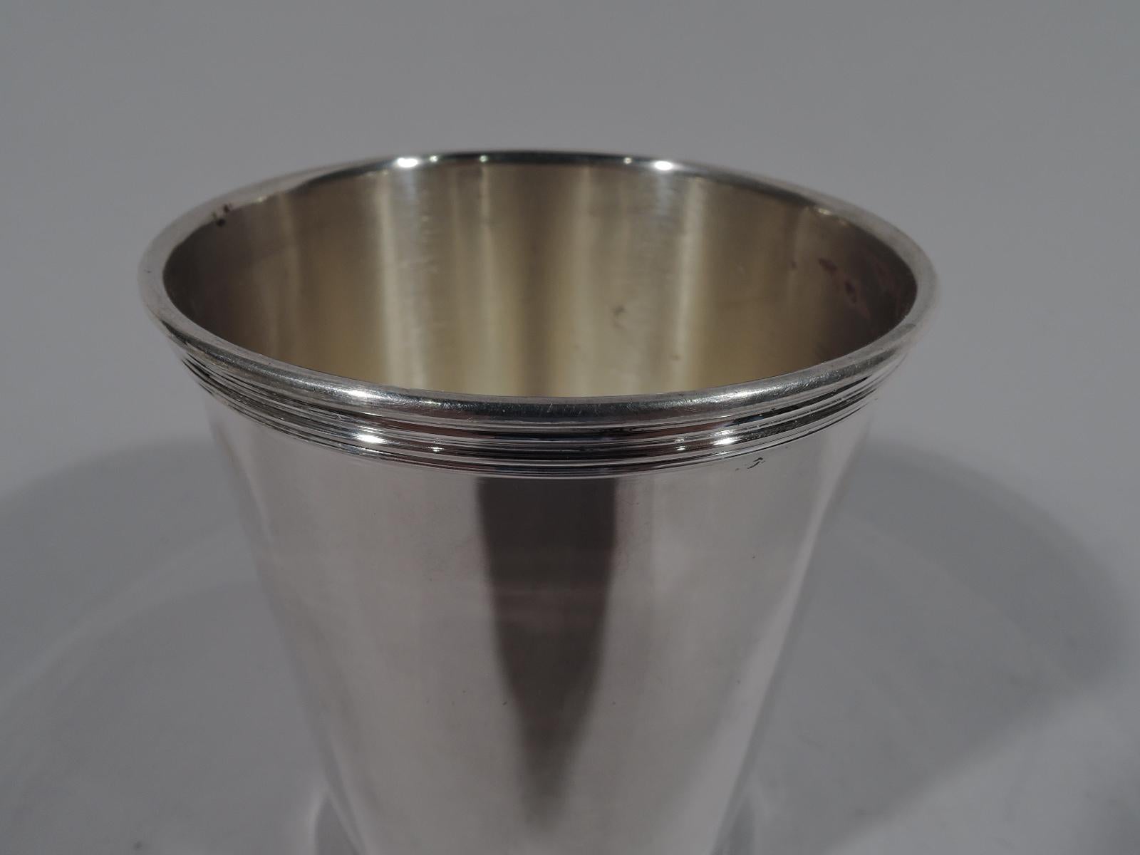 Set of 10 American Sterling Silver Mint Julep Cups by Manchester In Excellent Condition In New York, NY