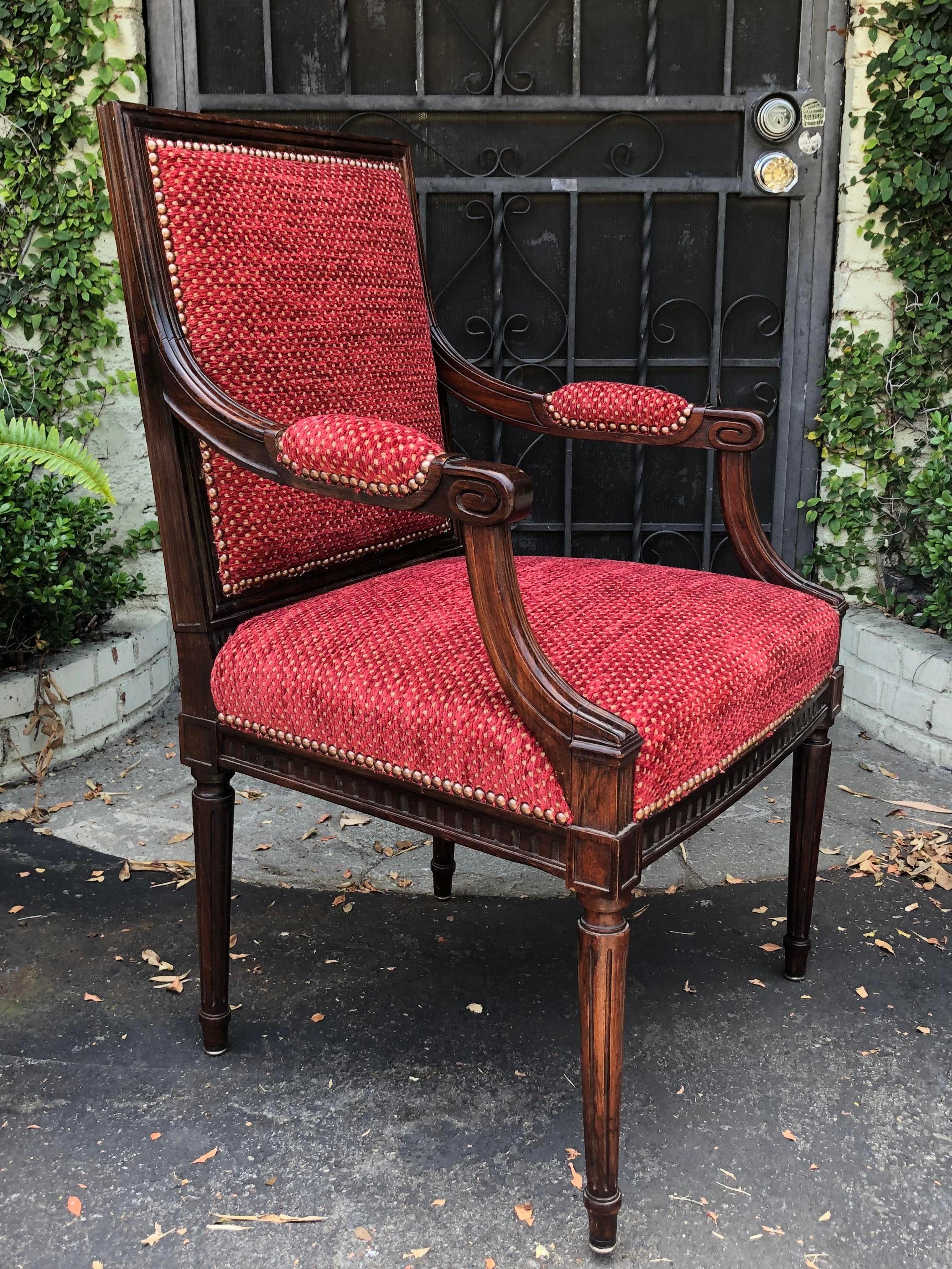 Set of 10, Antique 18th Century Directoire Style Rosewood Dining Chairs 4