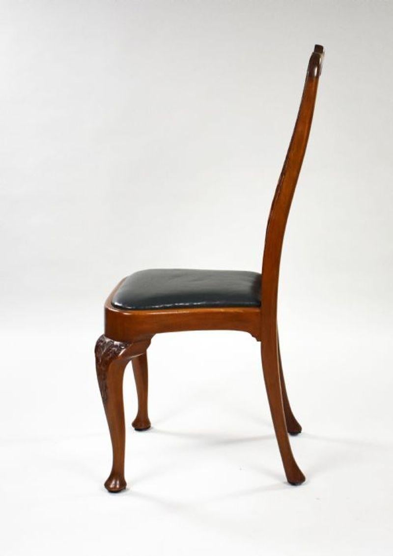 Set of 10 Antique Carved Mahogany Dining Chairs For Sale at 1stDibs