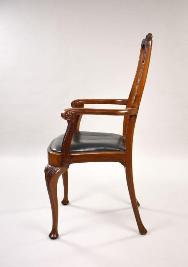 Set of 10 Antique Carved Mahogany Dining Chairs For Sale at 1stDibs