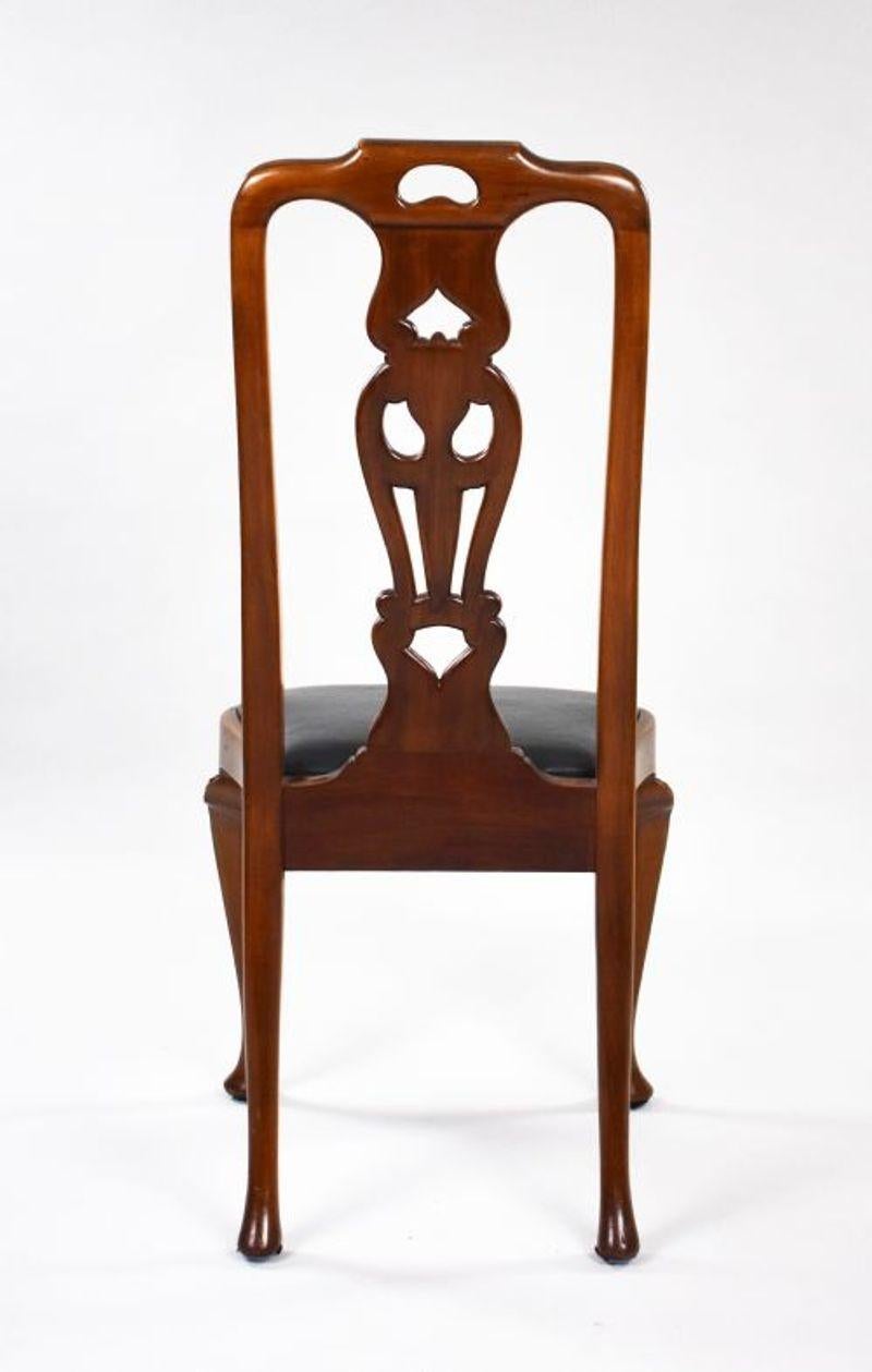 Set of 10 Antique Carved Mahogany Dining Chairs For Sale at 1stDibs
